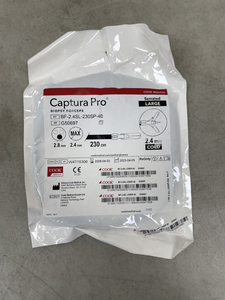 G50697 - COOK - Captura Pro 大型帶刺活檢鉗,230 厘米,(EA)-(有效期至:2026-04-03)