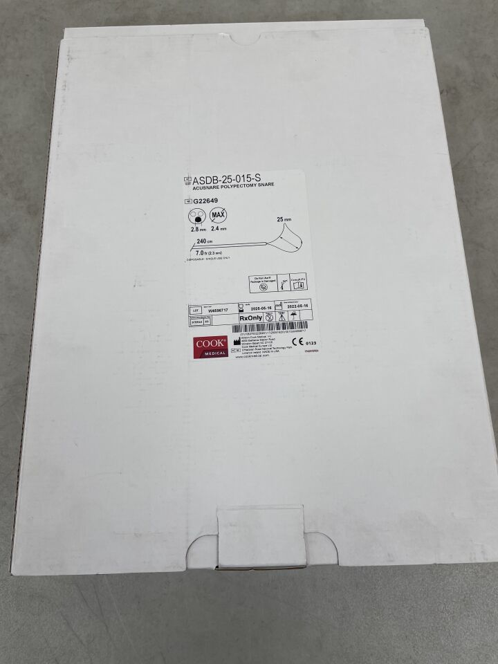 G22649 - COOK - AcuSnare Polypectomy Device, 25 mm Snare Size, (BX/10) - ( Expiry Date: 2025-05-16 )