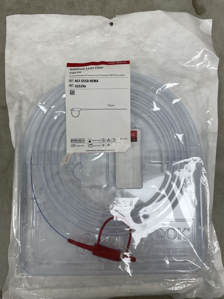 G25296 - COOK - Single-Use Holmium Laser Fiber, 550 µm dia. x 3 m Length, (EA) - ( Expiry Date: 2025-01-04 )