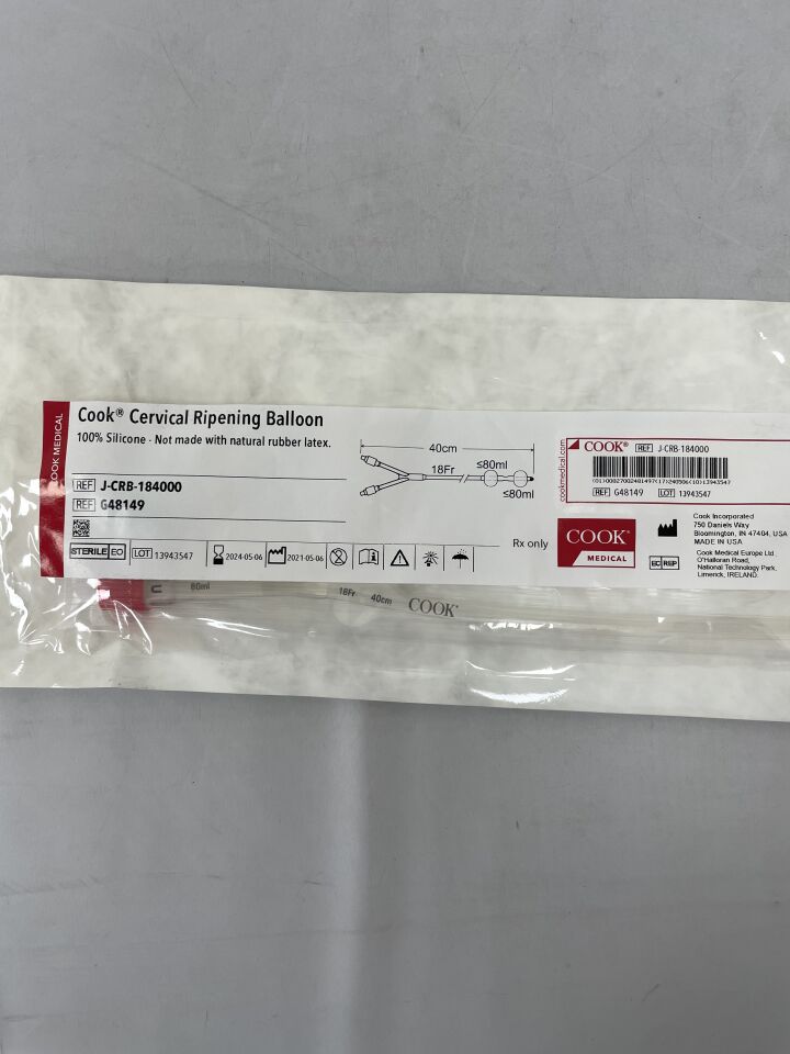 G48149 - COOK - Cervical Ripening Balloon 18F x 40cm, (EA) - ( Expiry Date: 2025-11-09 )