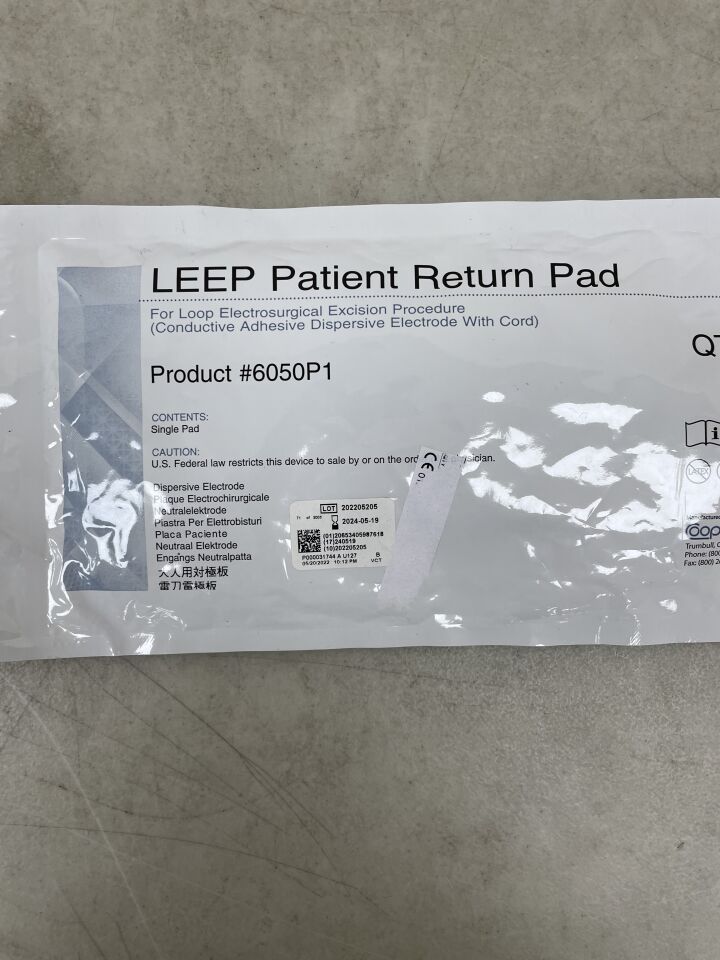 6050P1 - COOPER SURGICAL - LEEP Return Pad, (EA) - ( Expiry Date: 2024-05-19 )