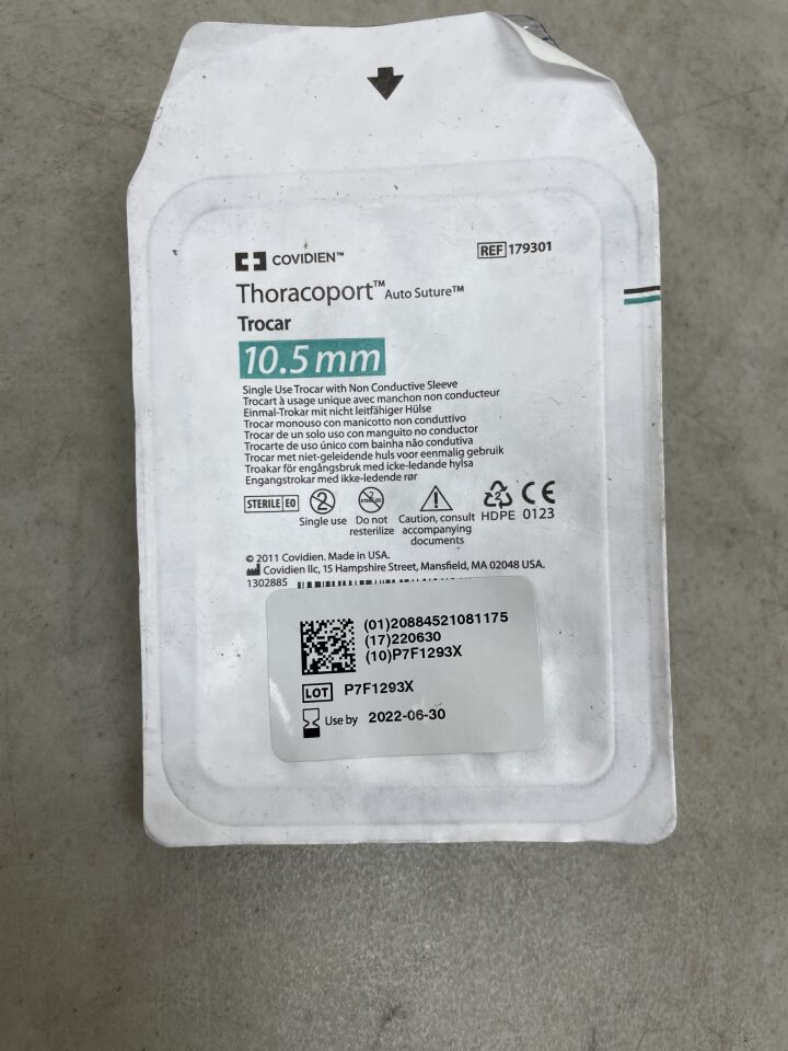 179301 - COVIDIEN - Thoracoport 10.5mm Trocar, (EA) - ( Expiry Date: 2022-06-30 )