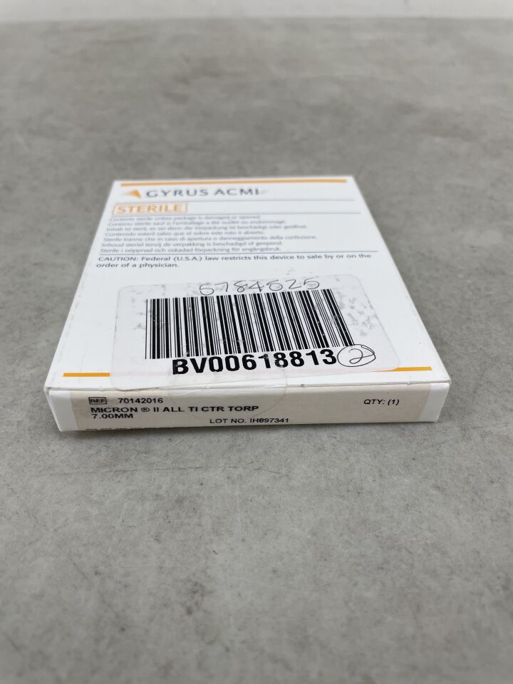 70142016 - GYRUS ACMI - Micron II All Titatnium Centered Torp 7.0mm, (BX/1) - ( Expiry Date: 2024-08-01 )