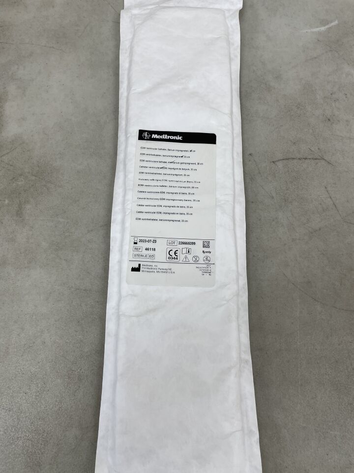 46118 - MEDTRONIC - EDM Ventricular Catheter, Barium Impregnated: 35cm, (EA) - ( Expiry Date: 2025-02-11 )