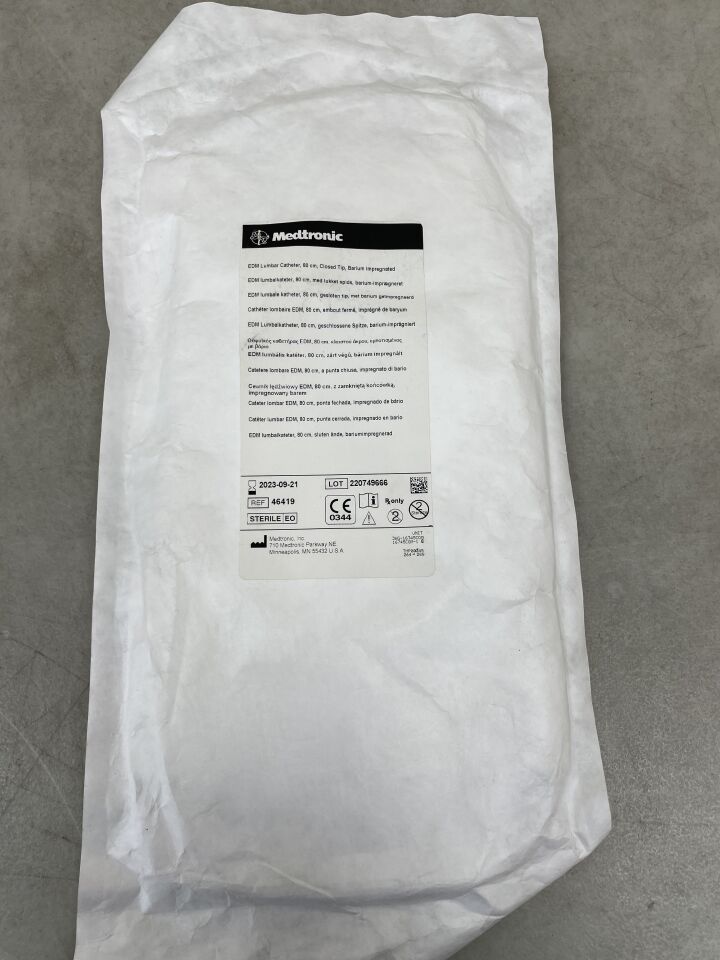 46419 - MEDTRONIC - EDM Lumbar Catheter, Closed Tip, Barium Impregnated, 80cm, (EA) - ( Expiry Date: 2023-09-21 )