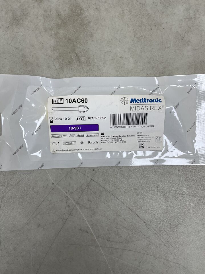 10AC60 - MEDTRONIC - Midas Rex Legend Fluted Acorn Burr Tool, 6 mm Head Diameter, (EA) - ( Expiry Date: 2024-10-01 )