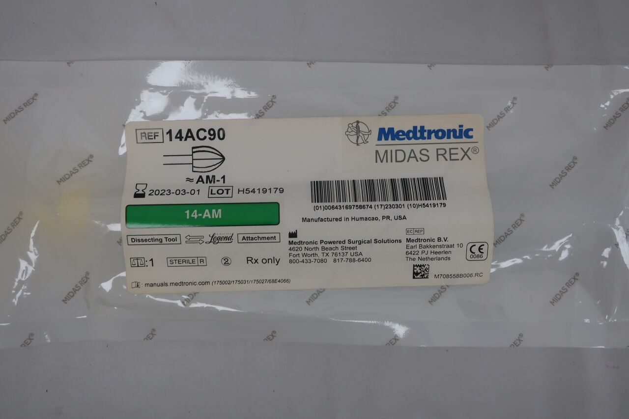 14AC90 - MEDTRONIC - Midas Rex Fluted Acorn Cutting Burr, 9 mm Head Diameter, 14 cm Length, (EA) - ( Expiry Date: 2023-03-01 )