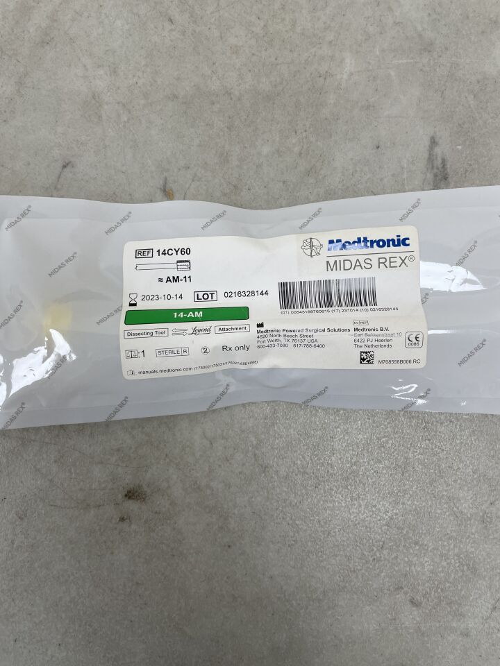 14CY60 - MEDTRONIC - Midas Rex Legend 14cm, 6mm Cylinder, (EA) - ( Expiry Date: 2023-10-14 )