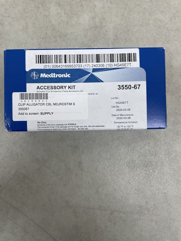 3550-67 - MEDTRONIC - Alligator Clip Screening Cable Accessory Kit, (BX/1) - ( Expiry Date: 2024-03-06 )