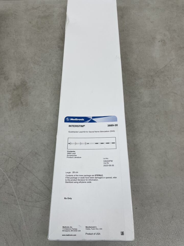 3889-28 - MEDTRONIC - InterStim Quadripolar Lead Kit for Sacral Nerve Stimulation (SNS), 28cm, (BX/1) - ( Expiry Date: 2023-08-26 )