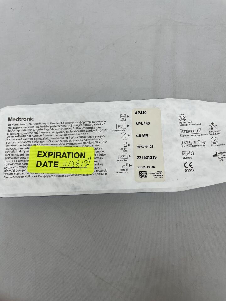 APU440 - MEDTRONIC - Aortic Punch, Standard Handle 4.0mm, (EA) - ( Expiry Date: 2025-02-14 )