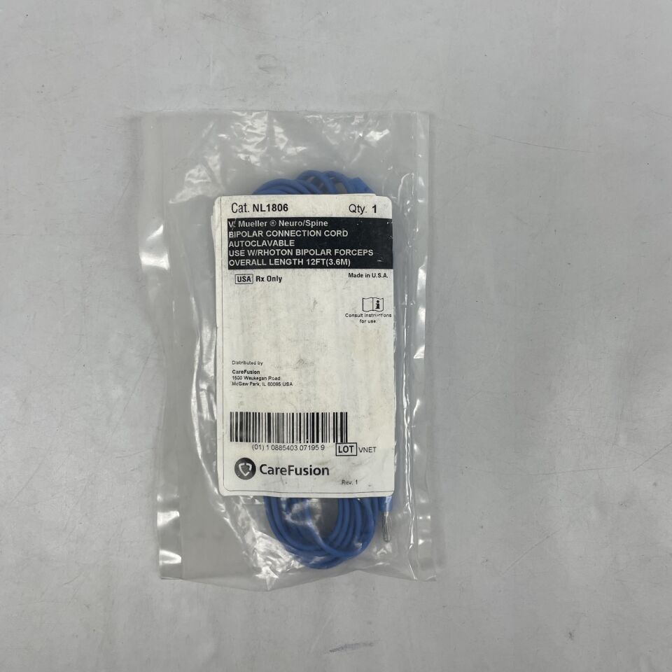 NL1806 - CAREFUSION - bipolar cable autoclavable overall length 10ft (300cm), (EA) - ( Expiry Date: 2099-12-31 )