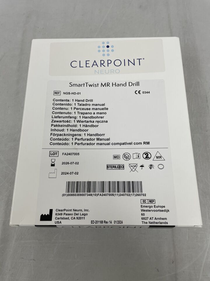 NGS-HD-01 - CLEARPOINT - Taladro manual SmartTwist MR (caja/1) - (Fecha de caducidad: 02/07/2026)