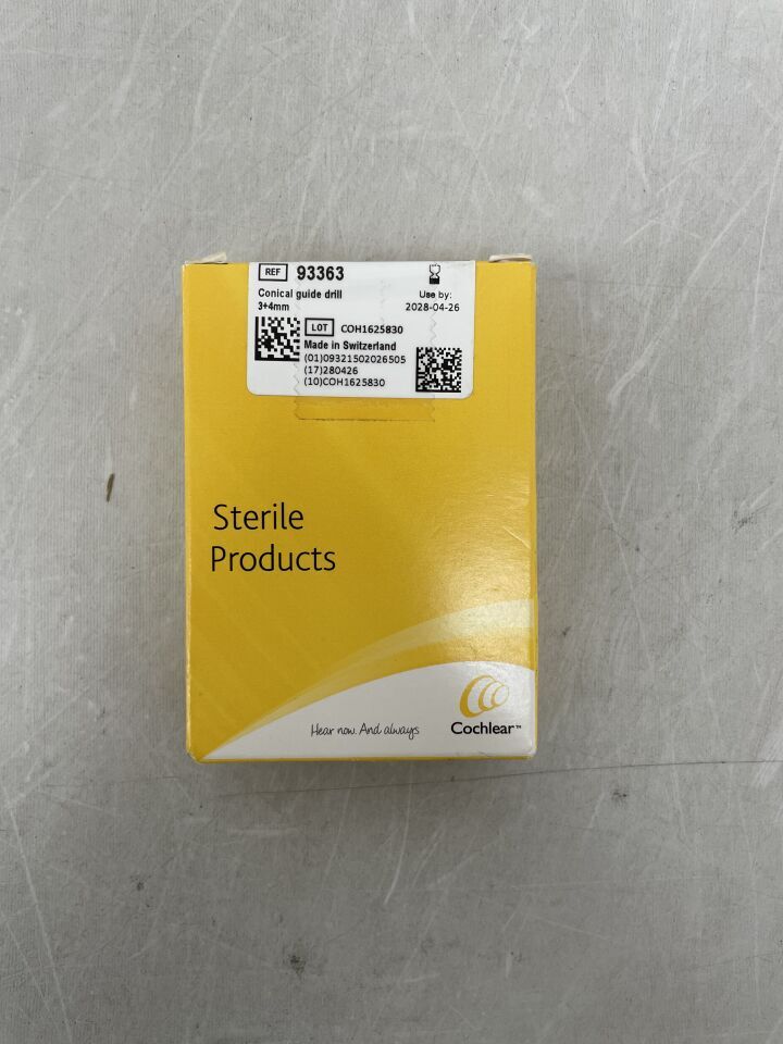 93363 - COCHLEAR - Broca guía cónica 3+4 mm, ( BX/1 ) - ( Fecha de caducidad : 2028-04-26 )