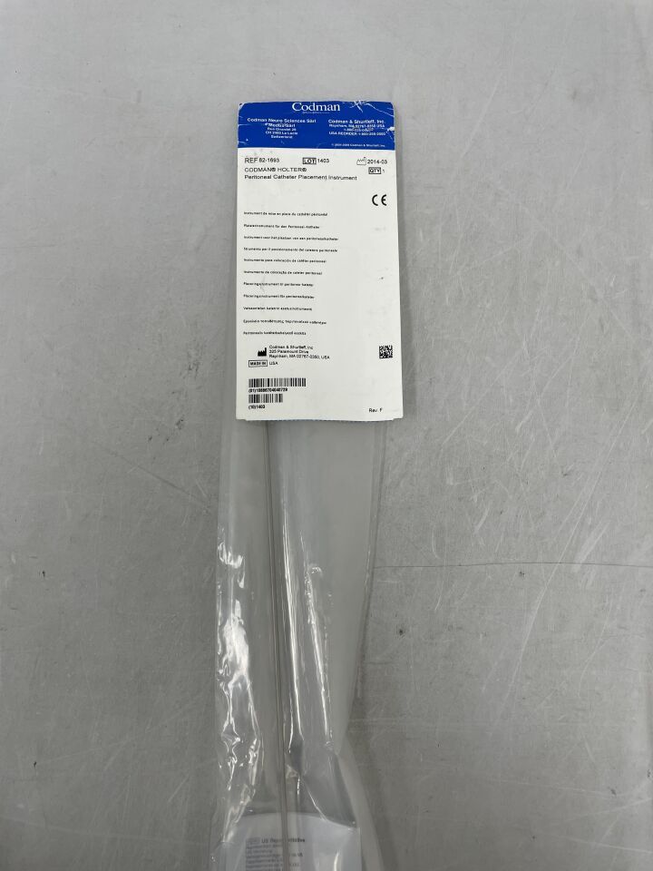 82-1693 - CODMAN - Holter Peritoneal Catheter Placing Instrument , (EA) - ( Expiry Date: 2099-12-31 )