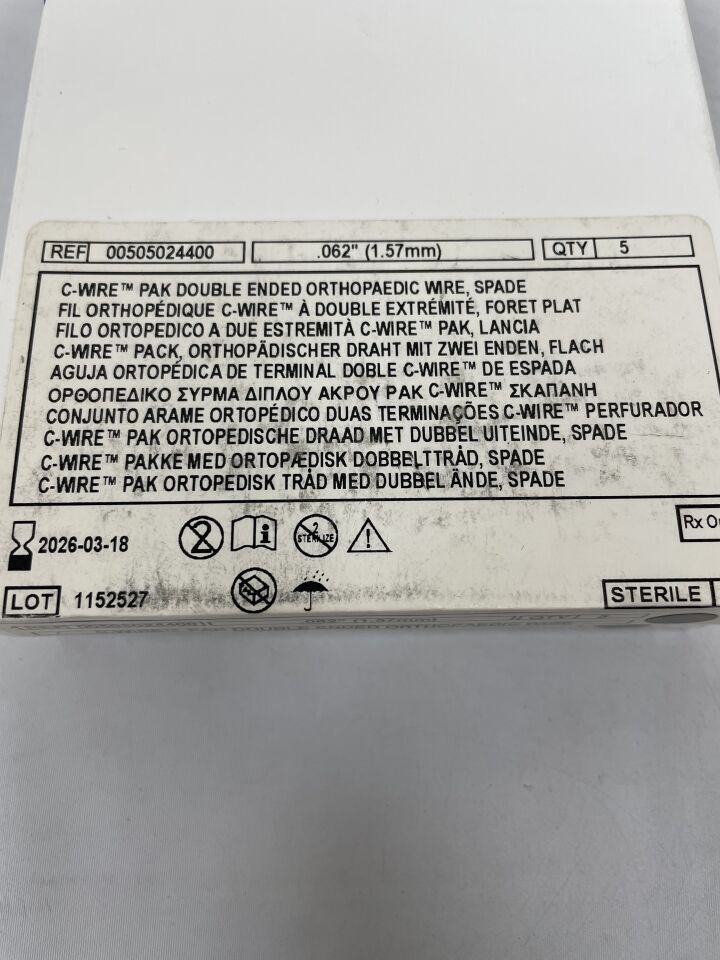 505024400 - CONMED - C-Wire .062in Spade (1.57mm), (BX/5) - ( Expiry Date: 2026-03-18 )