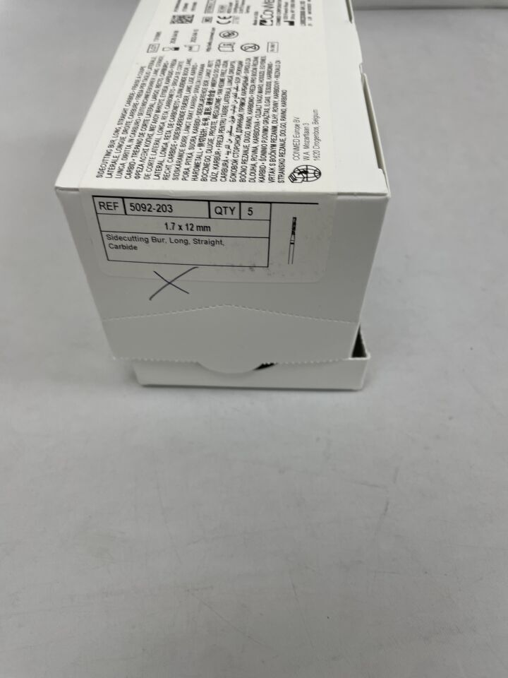 5092-203 - CONMED - SIDECUTTING BUR, Long, Straight, Carbide, 1.7 X 12mm, (BX/5) - ( Expiry Date: 2028-04-08 )