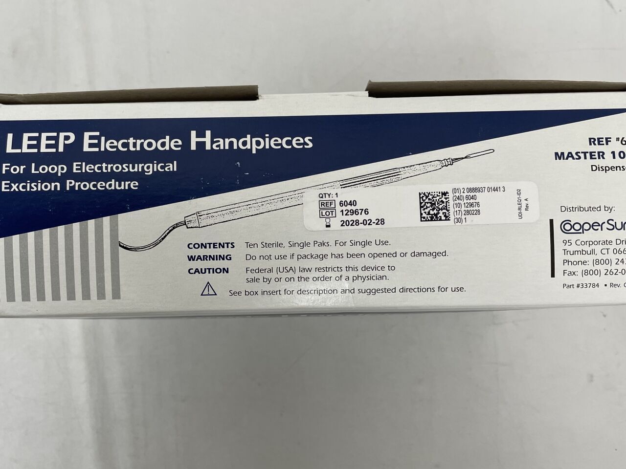 6040 - COOPER SURGICAL - LEEP System Handpiece, (BX/10) - ( Expiry Date: 2028-02-28 )