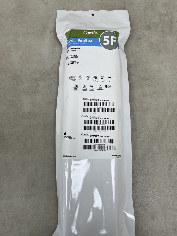 EX500 - CORDIS - ExoSeal 血管閉合裝置,5F,(EA)-(有效期至:2027-01-31)