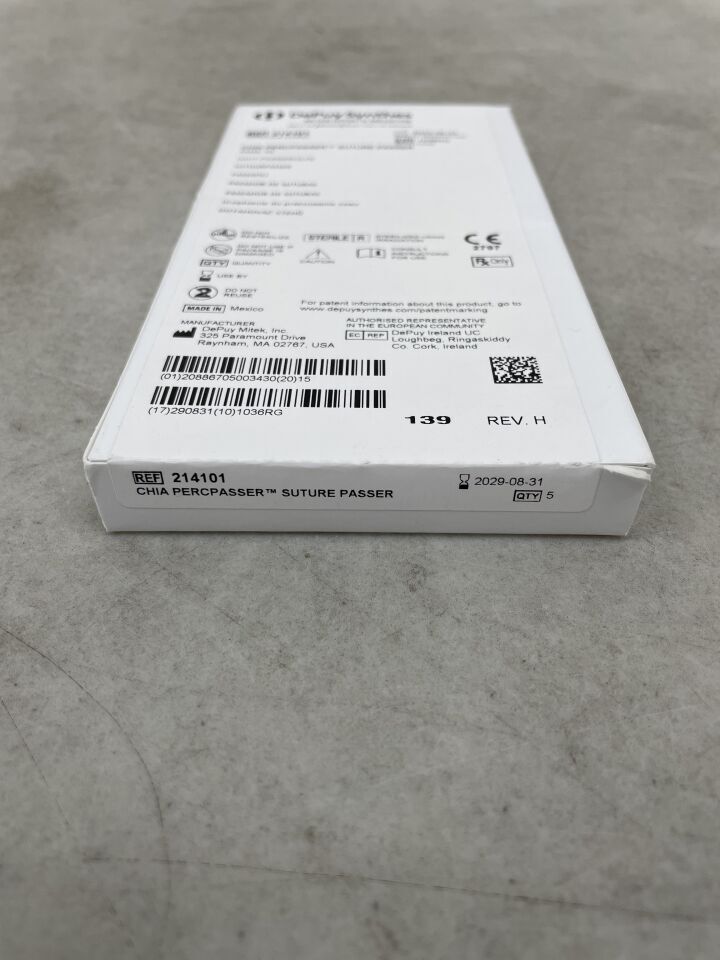 214101 - DEPUY - Chia Percpasser Suture Passer For OmniSpan Meniscal Repair System , ( BX/5 ) - ( Expiry Date : 2029-08-31 )