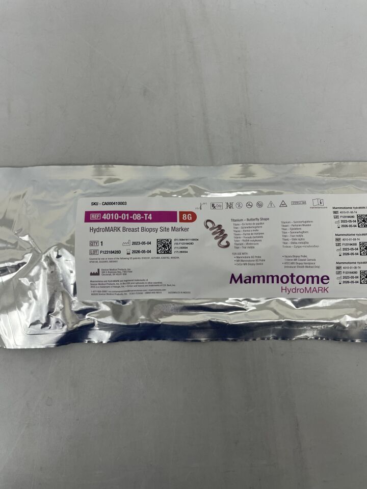 4010-01-08-T4 - DEVICOR - Marcador de sitio de biopsia Mammotome HydroMark Ti, mariposa 8G, ( EA ) - ( Fecha de vencimiento : 2026-05-04 )