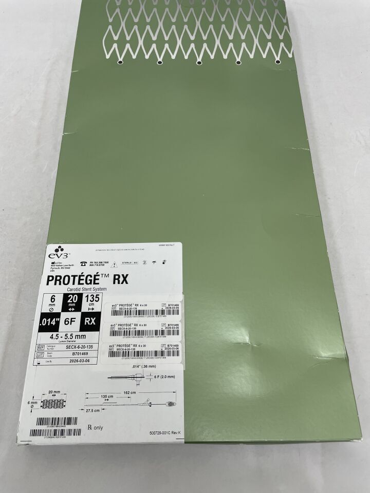 SECX-6-20-135 - EV3 - Protege RX 錐形頸動脈支架,6mm x 20mm,(BX/1)-(有效期限:2026-03-06)