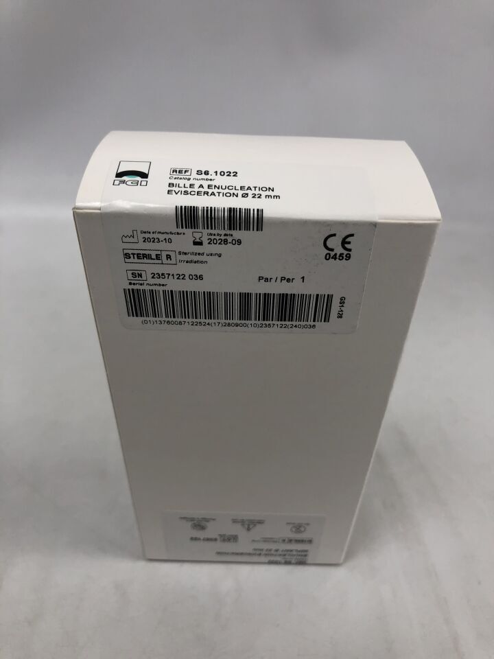 S6.1022 - FCI - Implante esférico de silicona para enucleación y evisceración de 22 mm (caja/1) - (Fecha de caducidad: 30/09/2028)