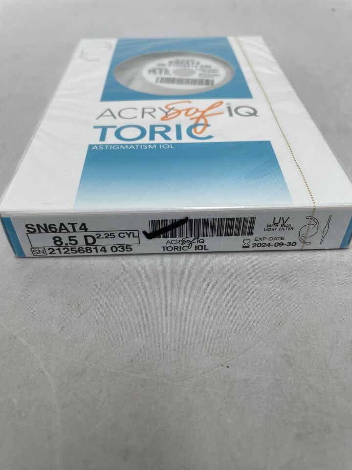 SN6AT4.085 - ALCON - AcrySof IQ Toric Astigmatism Intraocular Lens, 8.5D, (BX/1) - ( Expiry Date: 2025-04-21 )