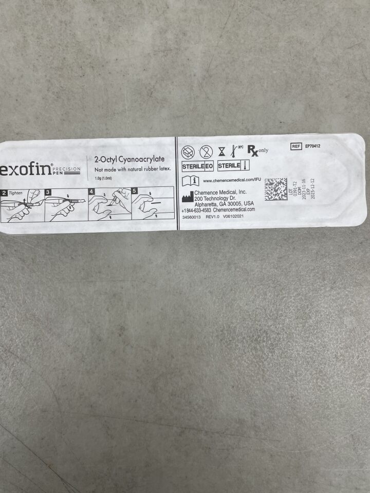 EP70412 - CHEMENCE MEDICAL - Exofin Precision Pen 2-octyl Cyanoacrylate Skin Adhesive Pen, 1ml, (EA)