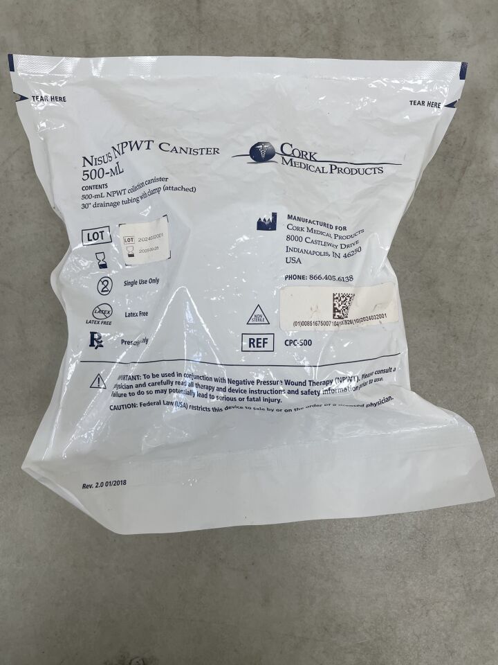 CPC-500 - CORK MEDICAL - NISUS 500 ml Canister, (EA) - ( Expiry Date: 2025-09-26 )