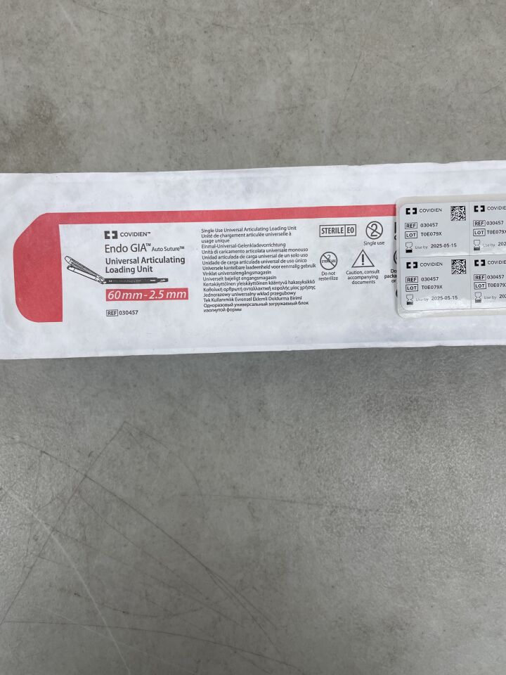 030457 - COVIDIEN - Endo Gia Auto Suture, Universal Articulating Loading Unit, 60mm, 2.5mm
, () - ( Expiry Date: 2025-05-15 )