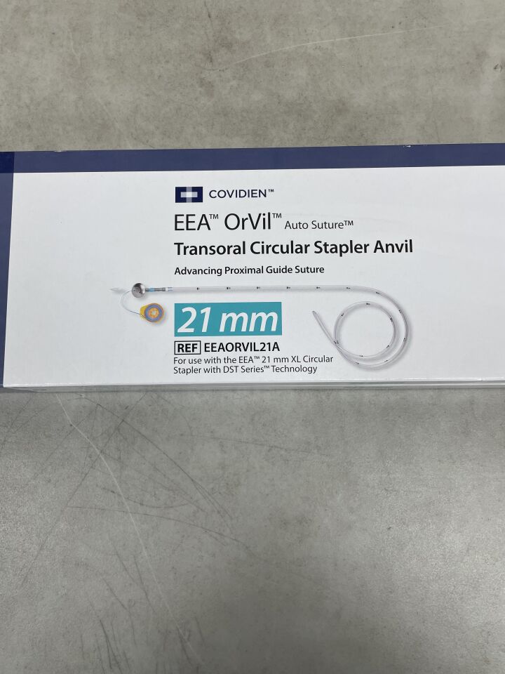 EEAORVIL21A - COVIDIEN - EEA OrVil Single-Use Pre-titled Anvil Circular Stapler with DST Series Technology, 21 mm Size, (BX/3) - ( Expiry Date: 2025-01-31 )