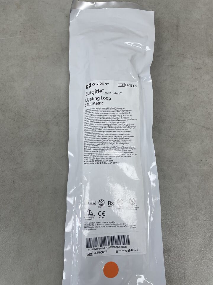 EL-23-LN - COVIDIEN - Surgitie Ligating Loop with Delivery System and Polysorb Suture, Size 0, 21 in. Length, (EA) - ( Expiry Date: 2025-09-30 )