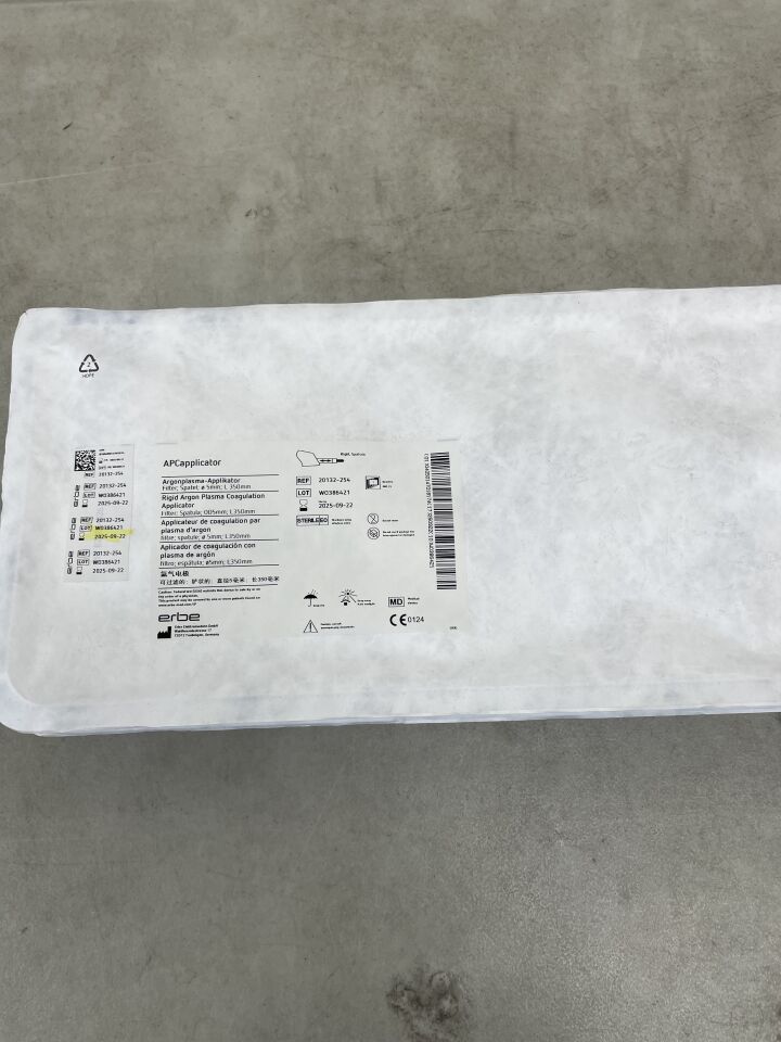 20132-254 - ERBE - Rigid Argon Plasma Coagulation (APC) Applicator, Filter, Spatula 5mm x 350mm, (EA) - ( Expiry Date: 2025-09-22 )
