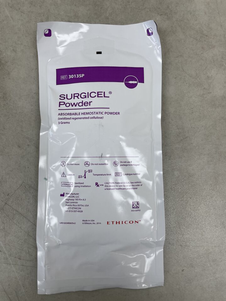 3013SP - ETHICON - Surgicel Powder Absorbable Hemostat, 3 g, (EA) - ( Expiry Date: 2025-11-30 )