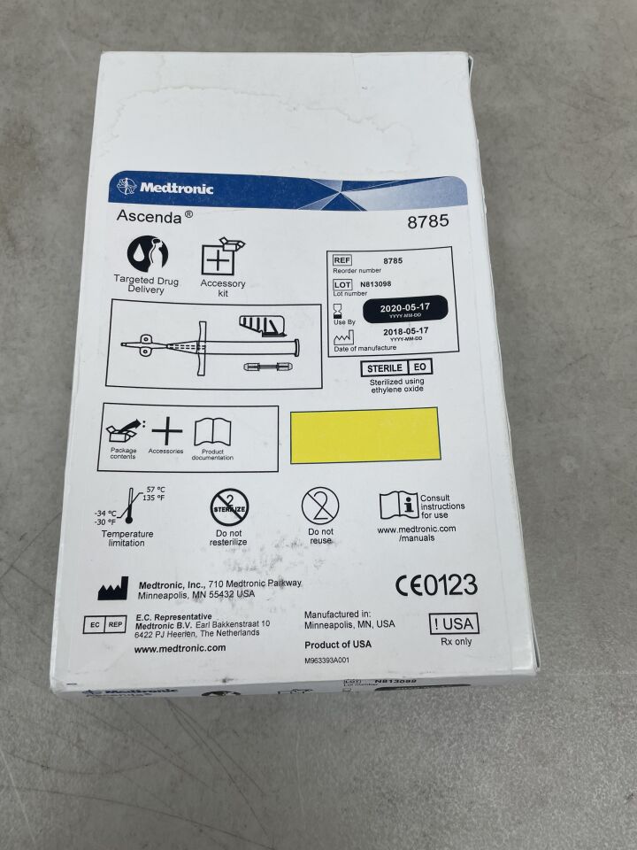 8785 - MEDTRONIC - Ascenda Intrathecal Infusion Catheter Accessory Kit, (BX/1) - ( Expiry Date: 2020-05-17 )