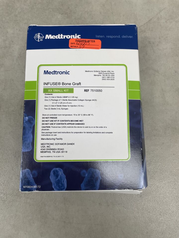 7510050 - MEDTRONIC - Infuse Bone Graft XX-Small Kit, (BX/1) - ( Expiry Date: 2025-06-30 )
