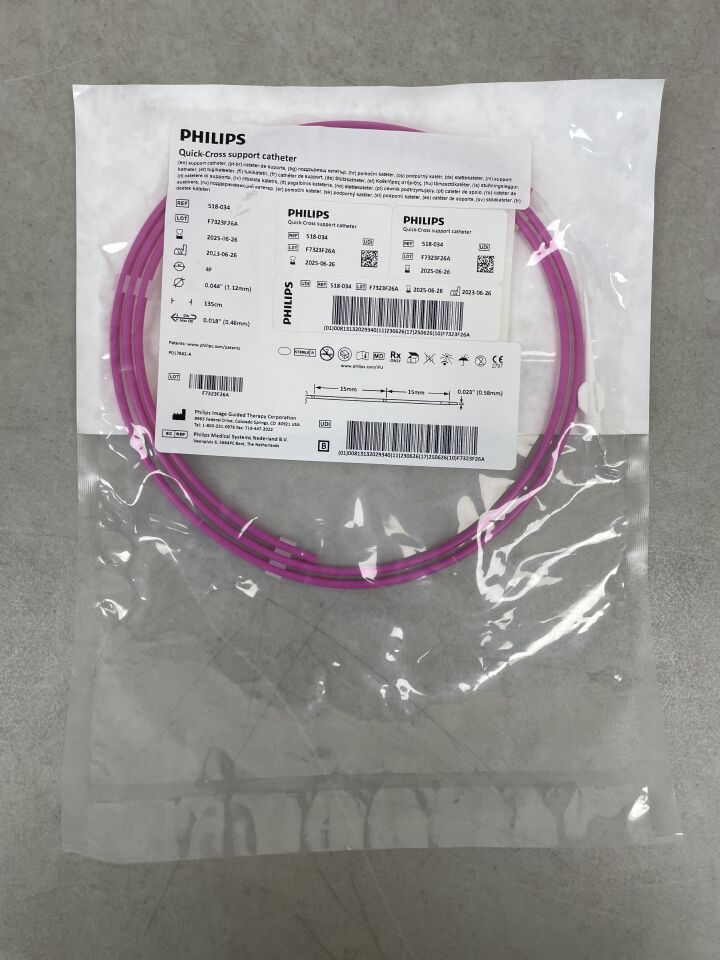 518-034 - PHILIPS - quick-cross support catheter: 0.018" x 135cm, (EA) - ( Expiry Date: 2025-06-26 )
