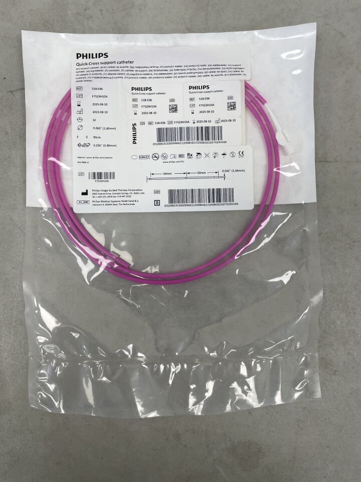 518-036 - PHILIPS - Quick-Cross Support Catheter, 90cm working length, 1.6mm OD, 1.04mm Tip Profile, (EA) - ( Expiry Date: 2025-08-10 )