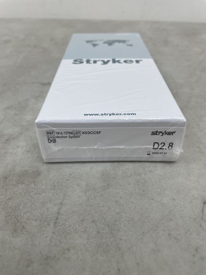 1910-1270S - STRYKER - SonicAnchor System Drill, 2.8, (BX/1) - ( Expiry Date: 2025-07-31 )