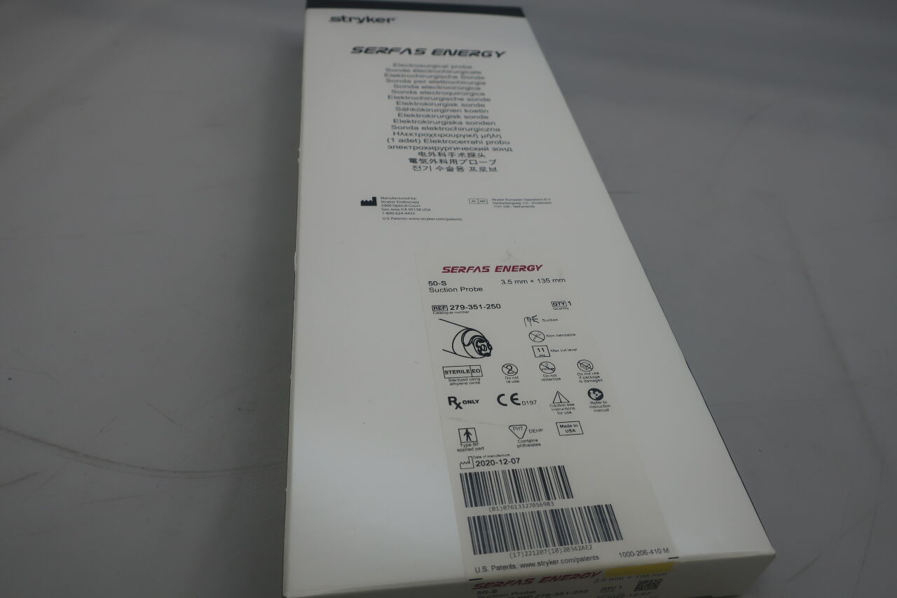 279-351-250 - STRYKER - 50-S Serfas Energy Suction Probe, 3.5 mm Size OD, (BX/1) - ( Expiry Date: 2025-10-22 )