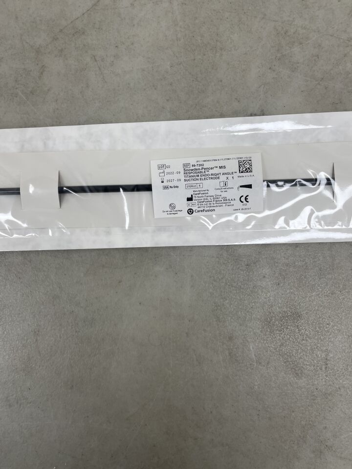 89-7202 - CAREFUSION - Snowden-Pencer MIS Reposable Ti Endo-Right Angle Suction Electrode, (EA) - ( Expiry Date: 2027-09-01 )