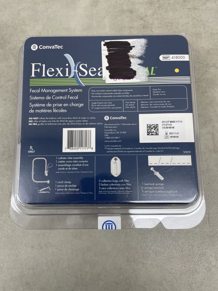 418000 - CONVATEC - Sistema de gestión fecal FlexiSeal Signal (FMS), ( EA ) - ( Fecha de caducidad : 01/11/2027 )