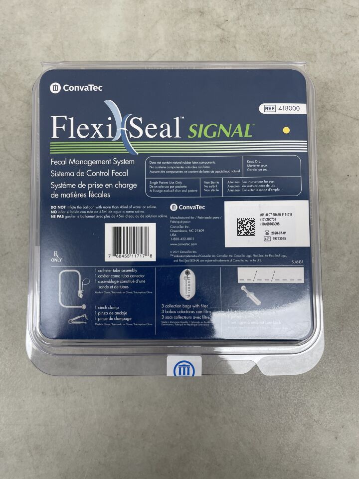 418000 - CONVATEC - Sistema de gestión fecal FlexiSeal Signal (FMS), ( EA ) - ( Fecha de caducidad : 01/07/2028 )
