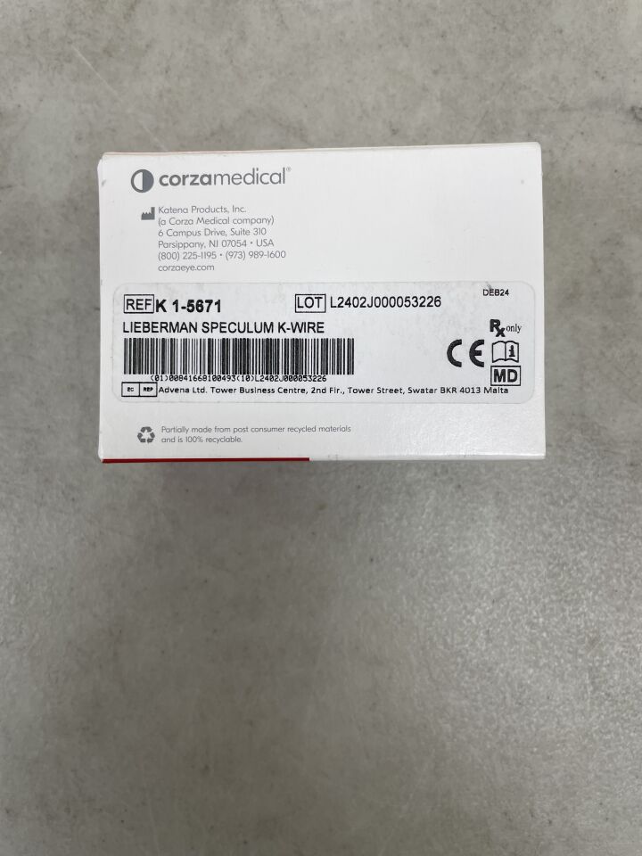 K1-5671 - KATENA - Lieberman Speculum K-Wire , ( BX/1 ) - ( Expiry Date : 2099-12-31 )