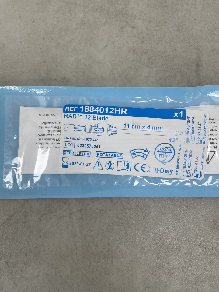 1884012HR - MEDTRONIC - RAD 12 Blade, 11cm x 4mm , ( EA ) - ( Expiry Date : 2029-01-27 )