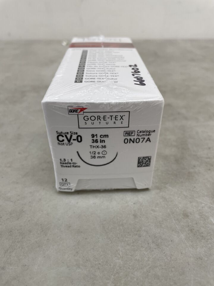 0N07A - GORE - Gore-Tex Non-Absorbable Monofilament Suture, Size 1, 36 in. Needle Length, THX-36 Needle, (BX/12) - ( Expiry Date: 2027-08-25 )
