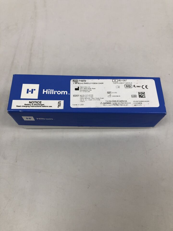 71670 - HILLROM - Rechargeable Power Handle For 3.5V instrument heads, (EA) - ( Expiry Date: 2099-01-31 )