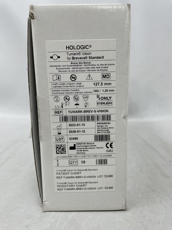 Tumark-BREV-S-Vision - HOLOGIC - Marcador de biopsia Tumark Vision, 18 G x 127 mm, estándar Brevera, (caja de 10) - (Fecha de caducidad: 12/01/2028)