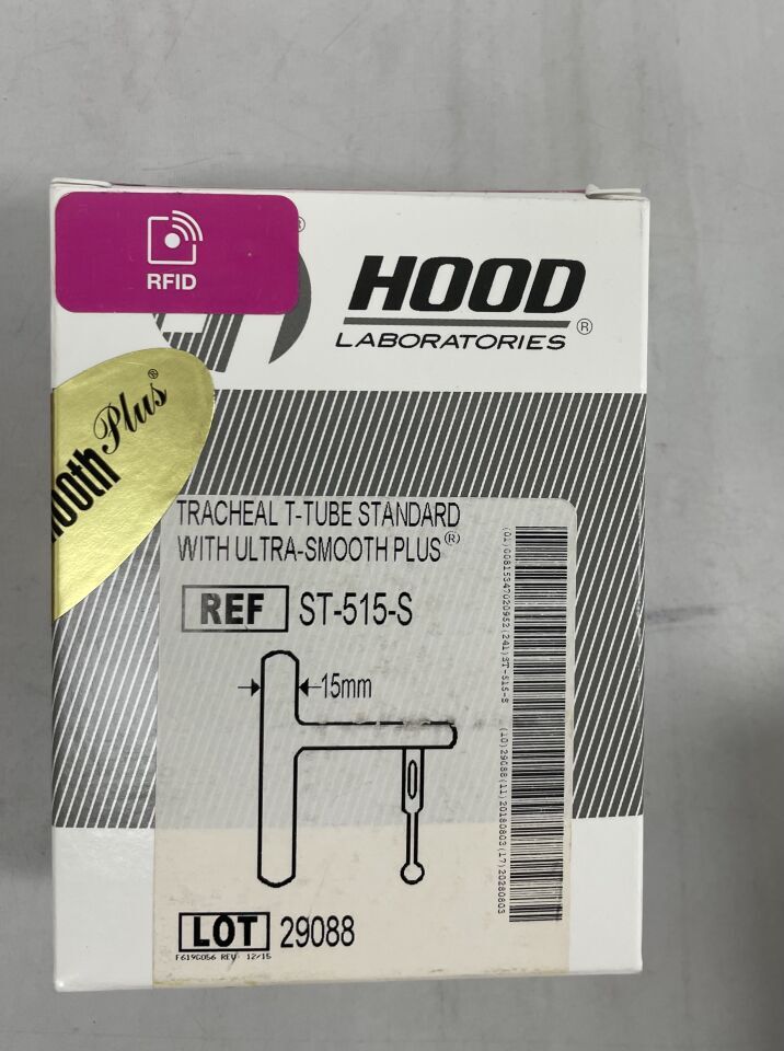 ST-515-S - CAPUCHA - Tubo traqueal en T estándar con ultrasuave plus, 15 mm, (unidad) - (Fecha de caducidad: 03/08/2028)